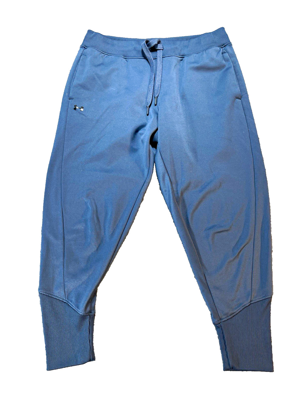 Under Armour ColdGear Mens Blue Medium Jogger Pant Loose Fit Drawstring Athletic